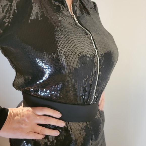 Sequin Jogger Jumpsuit 'NWOT' LG - Picture 13 of 15